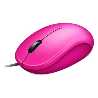 Rosered Pink “computer mouse” with hot pink accents  sticker
