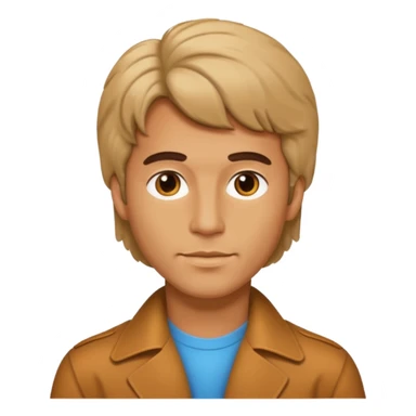 70s 80s men with hair style  sticker