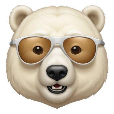 Oso polar millonario gafa de sol  sticker