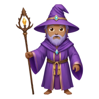 purple wizard with staff sticker