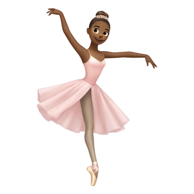 beatiful ballerina on pointe with ballet wrap and sleek bun spinning sticker