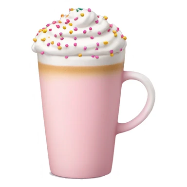 Light pink latte with sprinkles  sticker