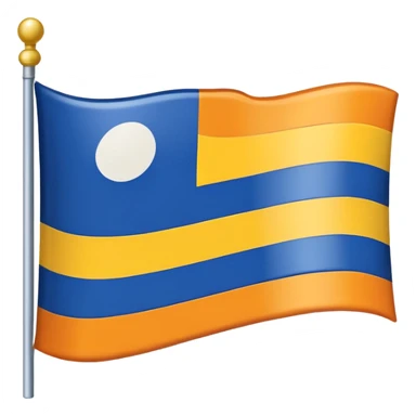 A flag whit darkblue, blue, white, yellow and orange and has 5 stripes white in the middle, blue in next to white left, yellow next to white right, orange next to yellow right, dark blue next to blue left💙🩵🤍💛🧡follow the sticker