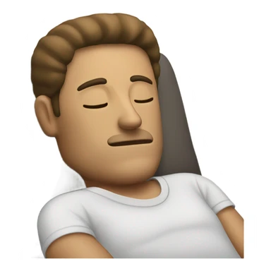 man sitting on chair sleeping sticker