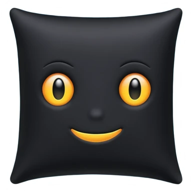 a black  pillow with dark aura coming out of it  sticker