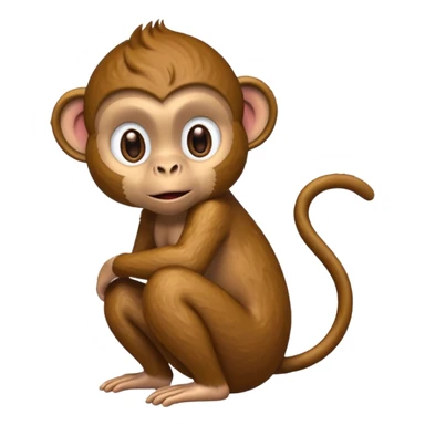Monkey pooping sticker