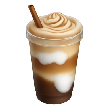 An Aesthetic iced coffee with cold foam sticker