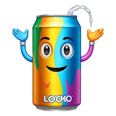 a jungle juice flavored four loko outstretching its arms for a hug sticker