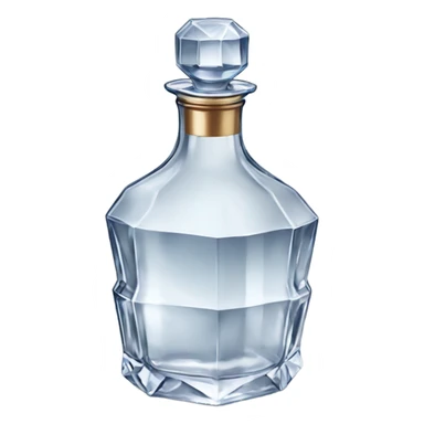 Crystal Decanter for vodka with class sticker