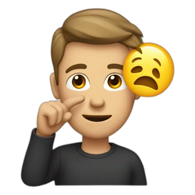 Men which make a L with his finger on in head sticker