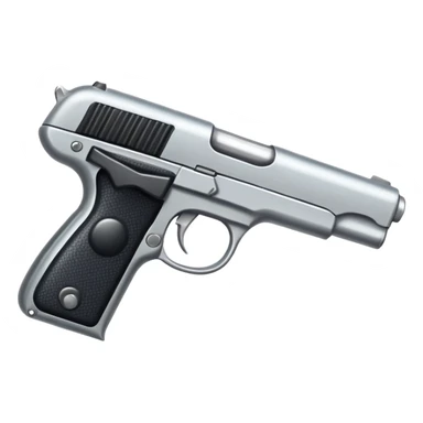 Pistol with a black bow sticker