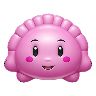   Murakami style inflatable pink concha art sticker