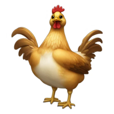 Une trotue sur un poussin sticker