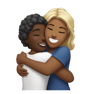 White Sisters hugging with fireworks sticker