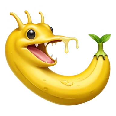Banana slug that’s sassy with lip filler  sticker