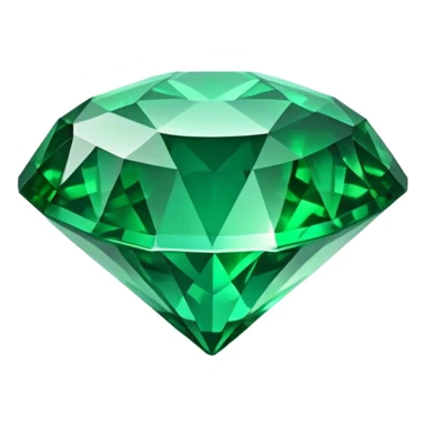 Cinematic Realistic Emerald Emoji, Deep and lush, with a vibrant green hue that catches light, creating a brilliant, sparkling effect across its polished surface. The facets of the gem catch the light in rich, deep reflections, radiating a sense of luxury and nature. Soft glowing outline, capturing the essence of natural beauty and timeless elegance in a vivid emerald. sticker