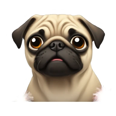Pug with fireworks cool sticker