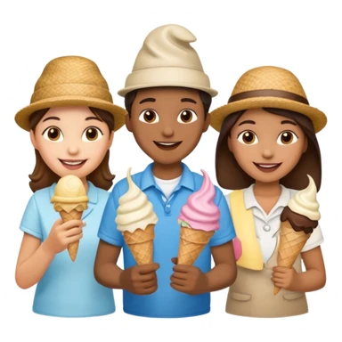 Hat-wearing ice cream vendors sticker