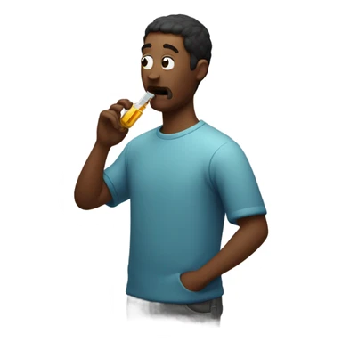 Guy taking a bong rip sticker