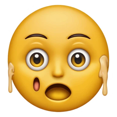 emoji choking itself with a twitching eye sticker