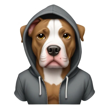 Pitbull wearing a hoodie  sticker