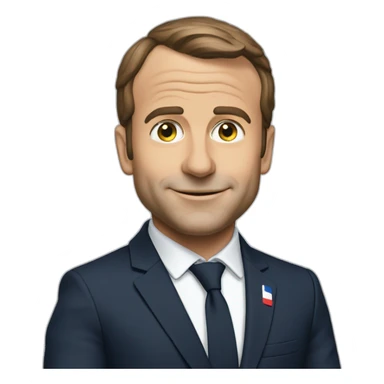 Macron qui fais du ski sticker