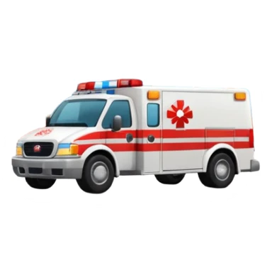 Emergency Medical Services department building with Emergency Medical Services car near sticker
