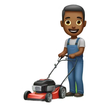 Dad mowing lawn sticker