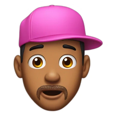 will smith with pink hat shocked sticker