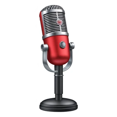 a real red microphone sticker