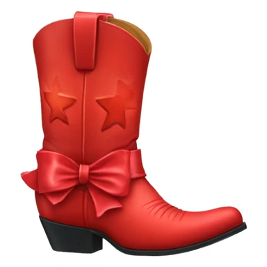 red bow cowboy boot sticker