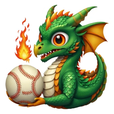 A dragon eating an owl with baseballs sticker