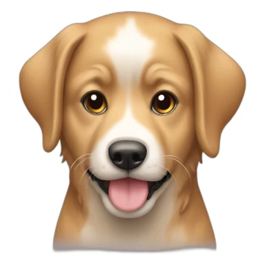 Chien sur un chat sticker