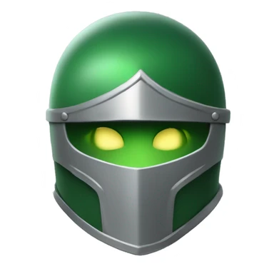 green helmet knight whit lightninh eyes, favce all covered sticker