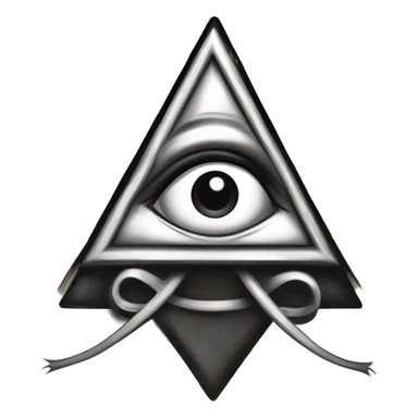 Draw an masonic "all-seeing eye" as 1930s-character design like “Rubber hose animation” such as Betty Boop, Looney Tunes Bosko, Cuphead video game; inspired on Fleischer Studios, Talkartoons or Steamboat Willie sticker