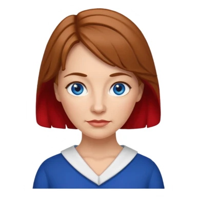 midle   aged female with Scottish red attire and dark blonde hair and blue eyes sticker
