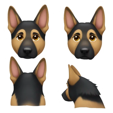 german shepherd with pullover sticker