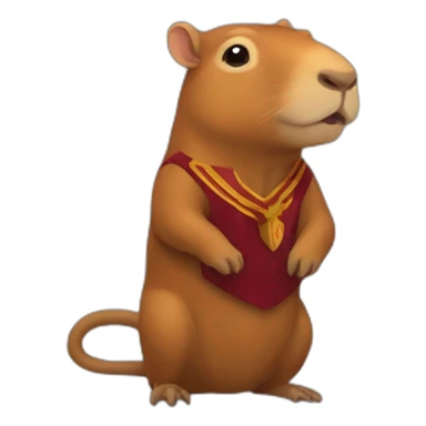 Capibara gryffindore sticker