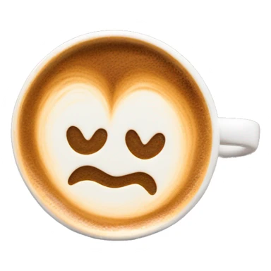 latte art with hearts sticker