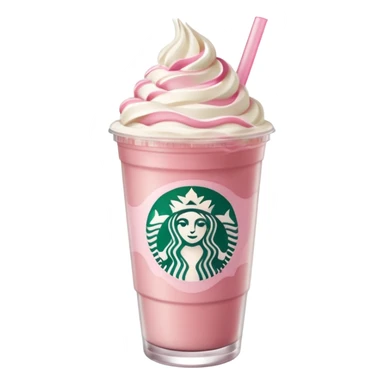 vanilla bean strawberry frappuccino  sticker