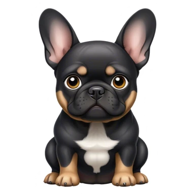 French Bulldog in black leather sticker