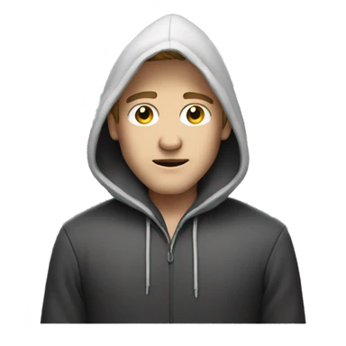 White guy wearing pointy hood  sticker