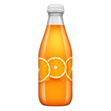 bottle of orange soda sticker