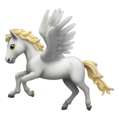 pegasus flying across a rainbow sticker