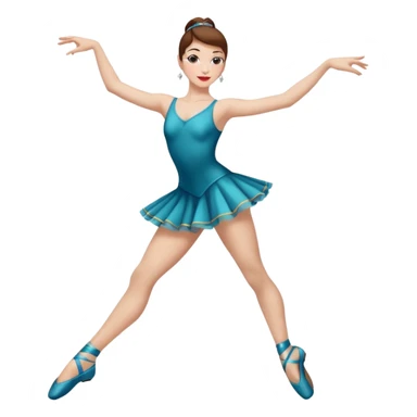 Jazz dancer white with brown hair wearing dance turning shoes not ballet shoes  sticker