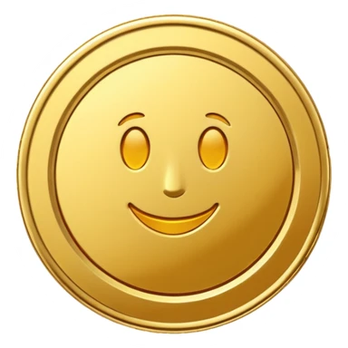 Single gold coin sticker