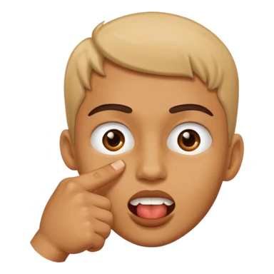 Una cara mordiendose el dedo  sticker