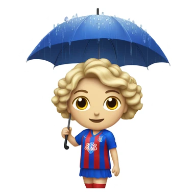  White Lady Crystal palace football supporter in the rain sticker