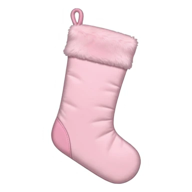 an aesthetic baby pink  christmas stocking sticker