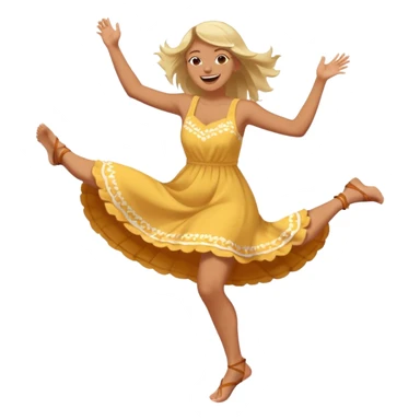 Giggling while kicking feet in the aur sticker